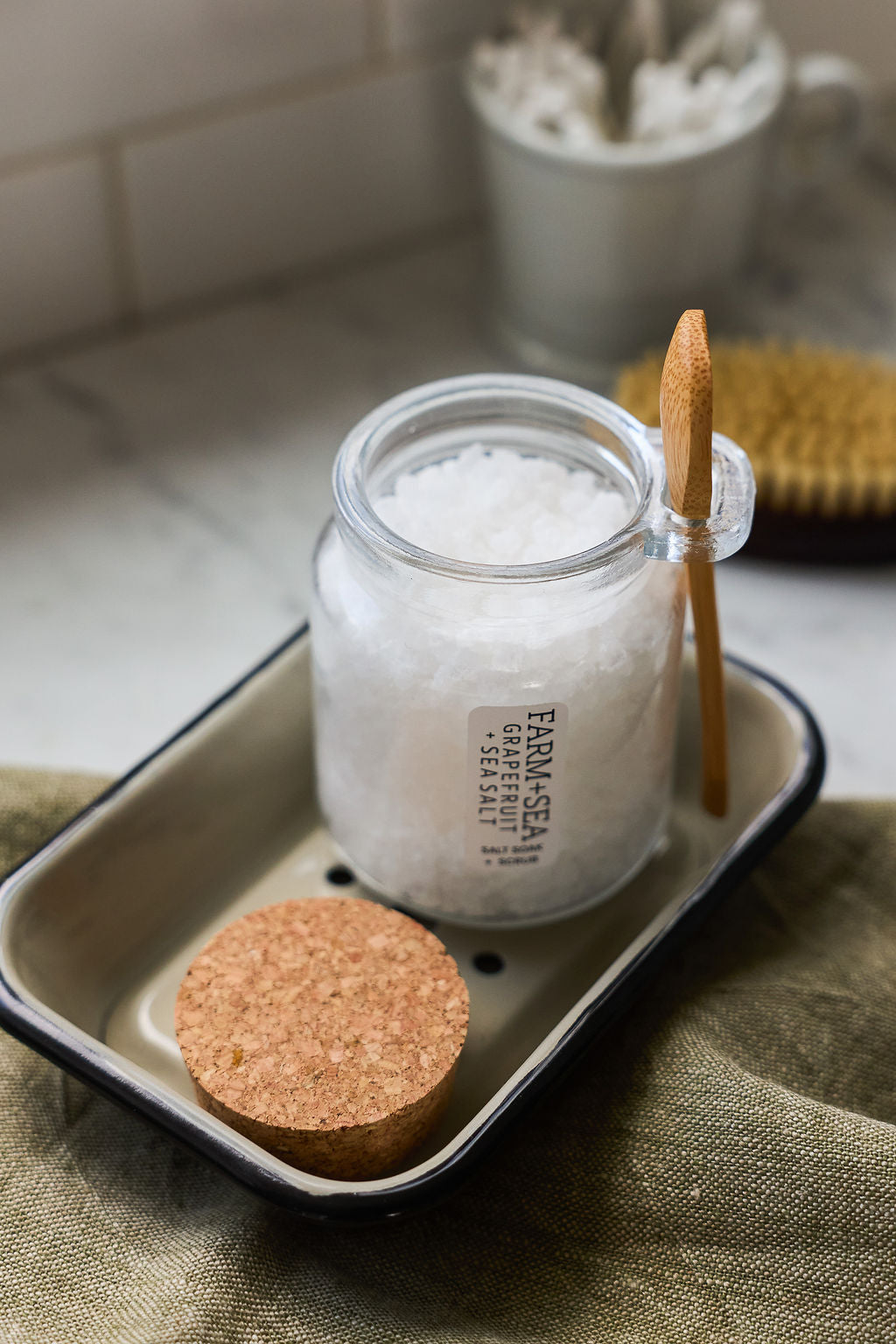 Farm + Sea Salt Soak + Scrub - Evergreen + Herbs