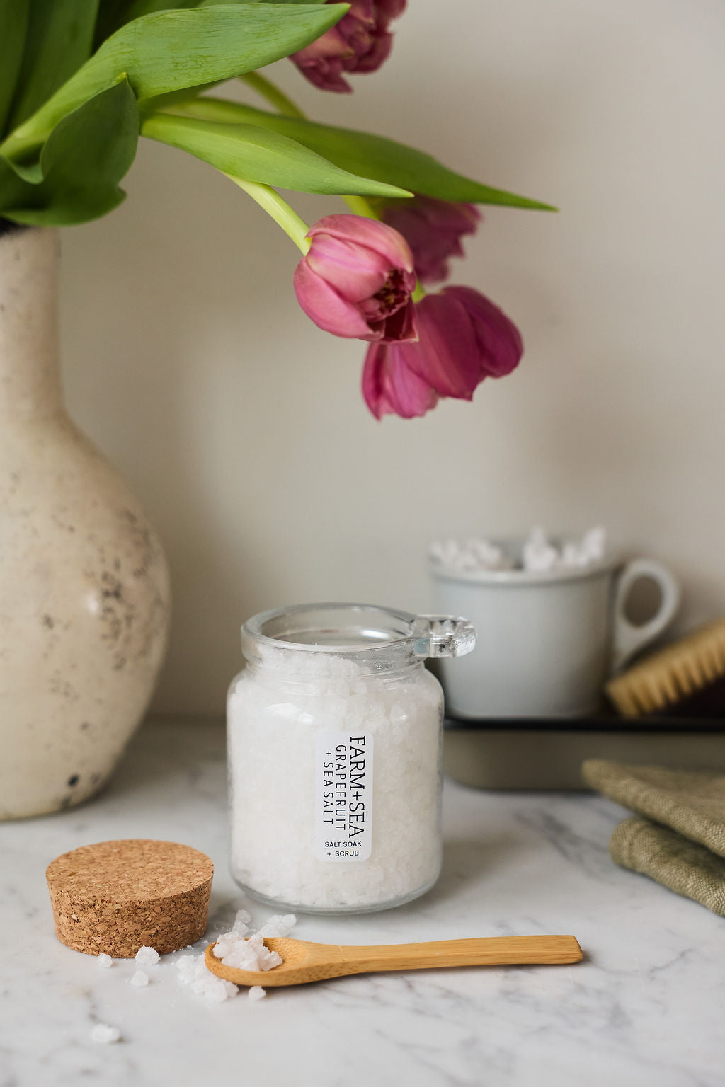 Farm + Sea Salt Soak + Scrub - Evergreen + Herbs
