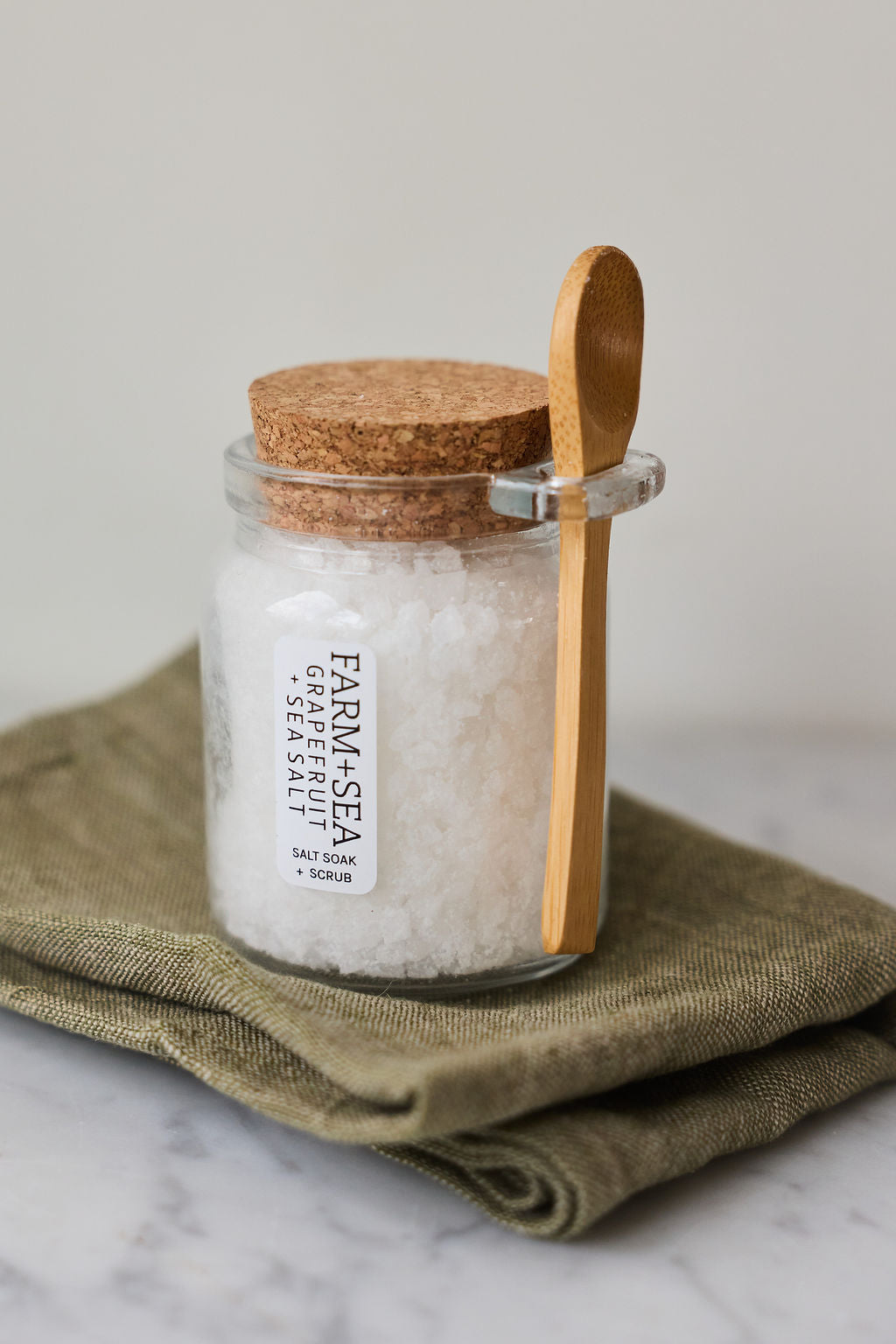 Farm + Sea Salt Soak + Scrub - Evergreen + Herbs