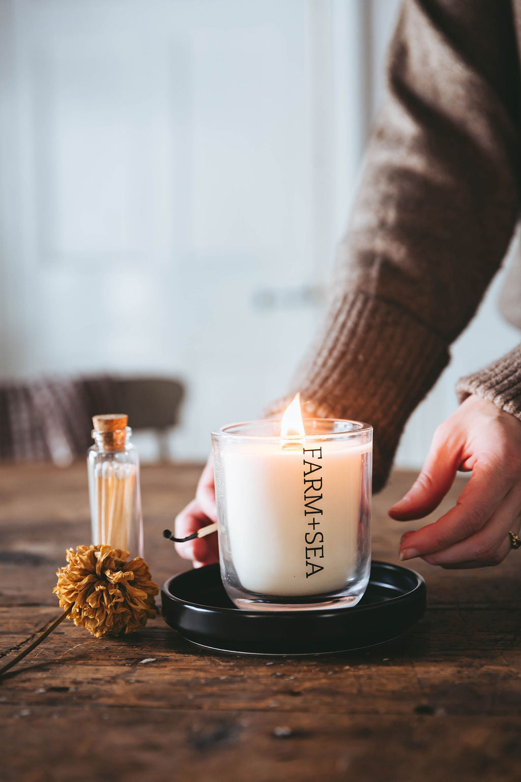 Farm + Sea Wood Wick Tumbler Jar Candles