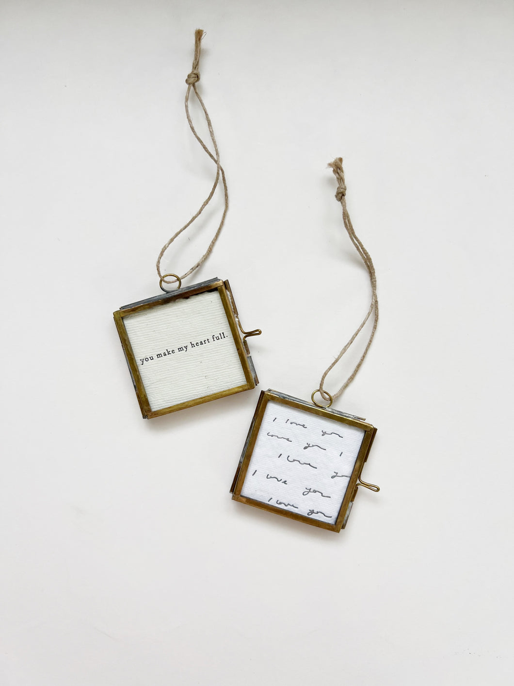 Mini Framed Letterpress Ornament